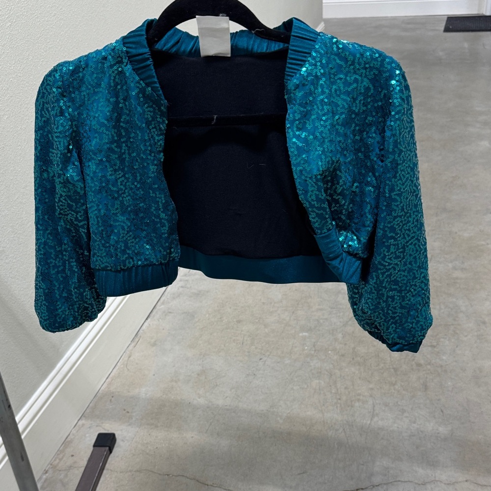 Revolution Teal Sequin Bolero Jacket